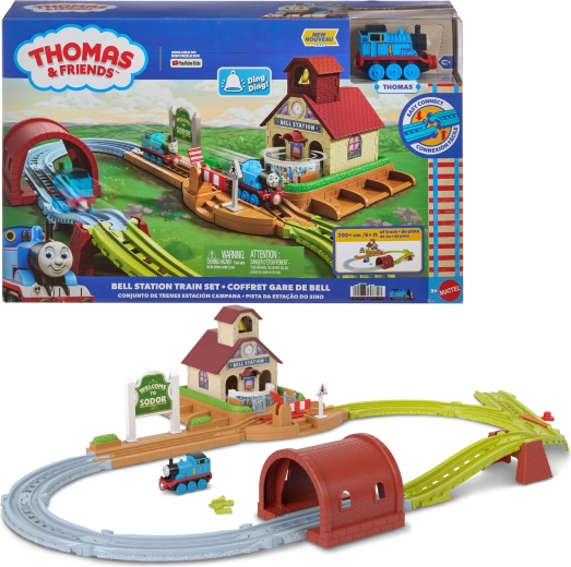 Fisher-Price Thomas & Friends set binari con stazione Dzwonkowo e locomotiva Thomas