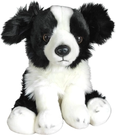 Statuetta decorativa di Border Collie seduto, 28 cm