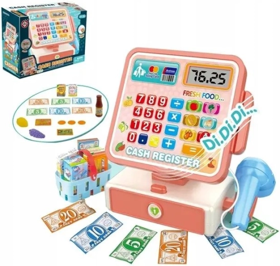 Cassa giocattolo per bambini a batterie con scanner
