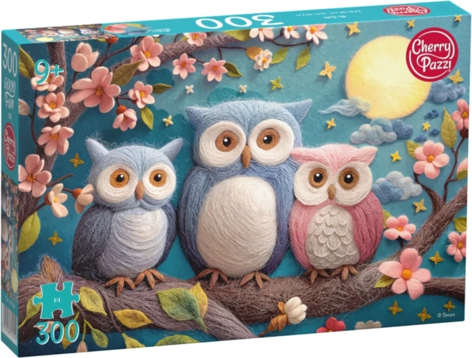 Puzzle Cherry Pazzi Gufi adorabili 300 pezzi