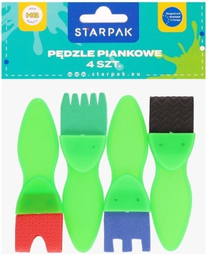 Set di pennelli in schiuma 4 pz