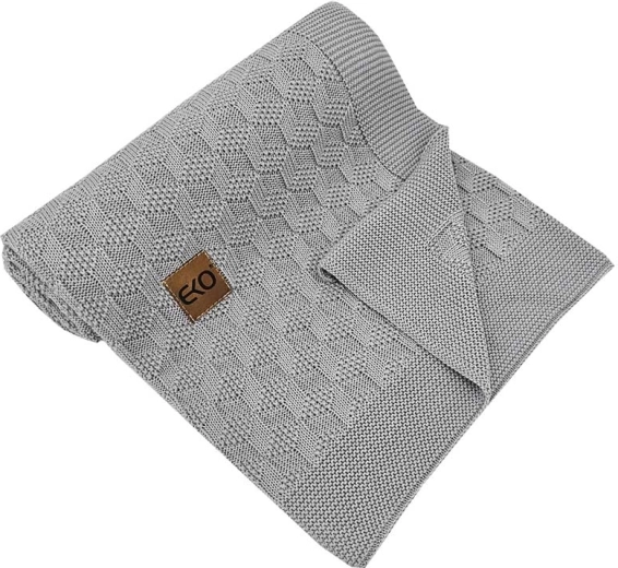 EKO copertina in bambù Light Grey 80 × 100 cm