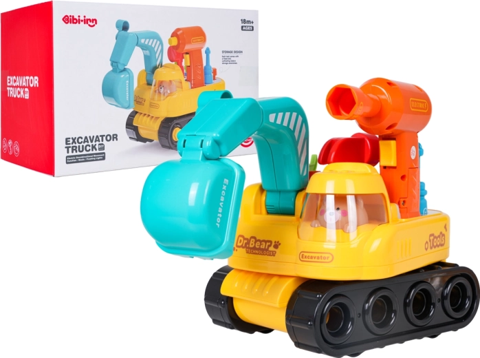 Escavatore multifunzione per bambini smontabile con luci e suoni