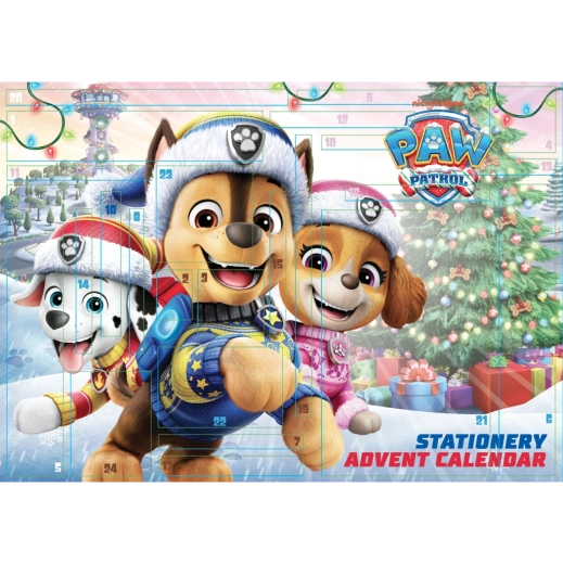 Calendario dell’Avvento Paw Patrol con articoli di cancelleria