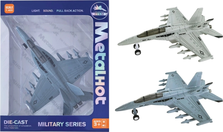 Modello in metallo del caccia F/A-18 Hornet 1:400 con suono e luci