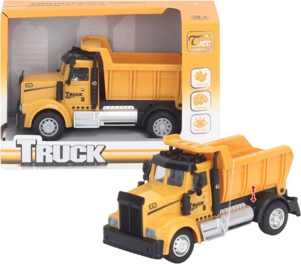 Camion ribaltabile per bambini 14 cm a batteria con luce e suono - 1 pezzo