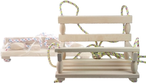 Altalena in legno – naturale