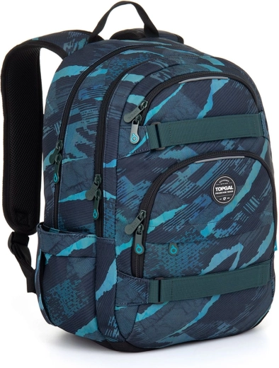 Zaino per studenti Topgal VIKI dal design blu-turchese