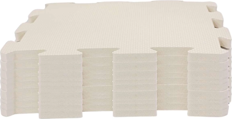 Nido.nido tappetino da gioco in schiuma a puzzle 9 pezzi ivory white