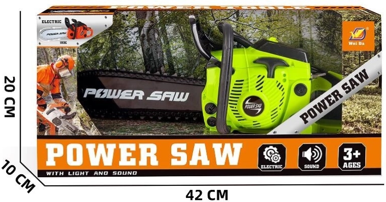 Motosega giocattolo per bambini con luce e suoni