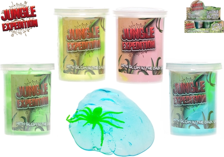 Jungle Expedition slime luminoso con ragno 115 g