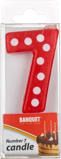 Candela per torta numero 7 MY PARTY 5 × 3 cm
