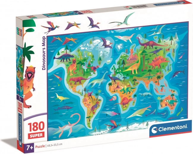 Clementoni puzzle mappa dei dinosauri 180 pezzi