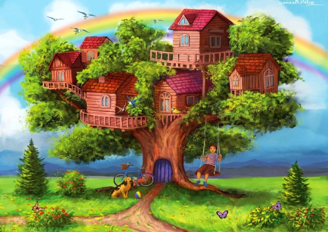 Puzzle Case sull'albero 1000 pezzi