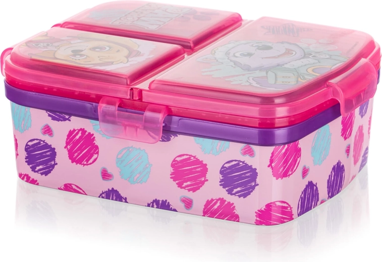 Porta pranzo per bambini PATROLA GIRL, con divisori, rosa, 17,5 × 13 cm