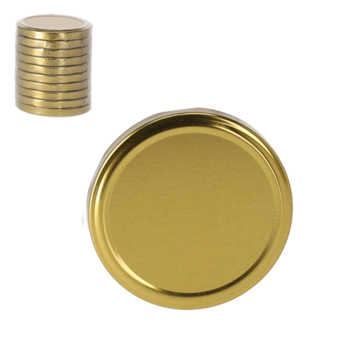 Set di coperchi dorati per conserve 82 mm (10 pz)
