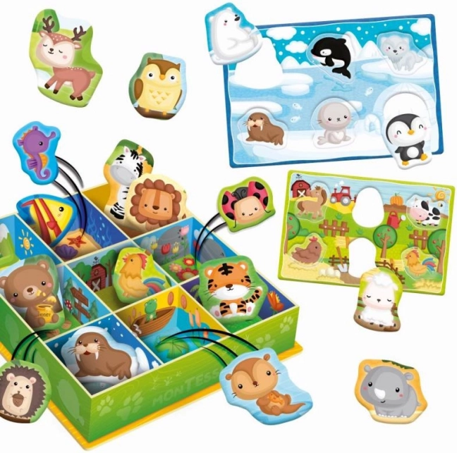 Scatola Montessori Animali – gioco di classificazione per i più piccoli