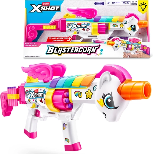X-SHOT Blastercorn Series 1 Rizz – blaster in schiuma per bambini (24 dardi)