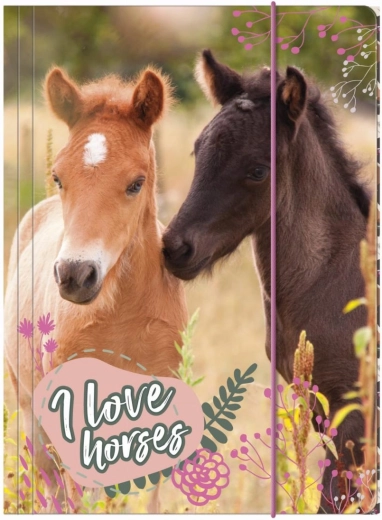 Derform cartelline per quaderni con motivo cavallo A4
