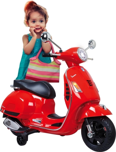 Jamara moto elettrica per bambini Vespa GTS 125 rossa 12 V