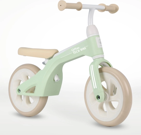 Bici senza pedali Qplay Tech mint per bambini 2–4 anni