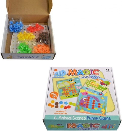 Mosaico con modelli colorati, 96 pezzi