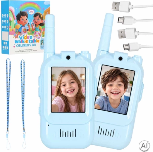 Radiotrasmittenti video per bambini blu - 2 pezzi
