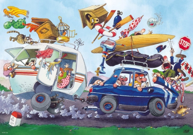 Heye puzzle Cartoon Classics: Partenza per le vacanze – 500 pezzi
