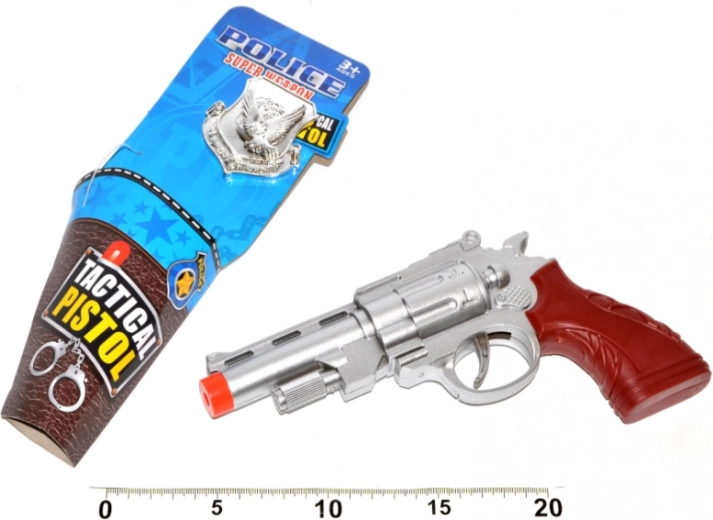Pistola della polizia con distintivo 22 cm – giocattolo per bambini