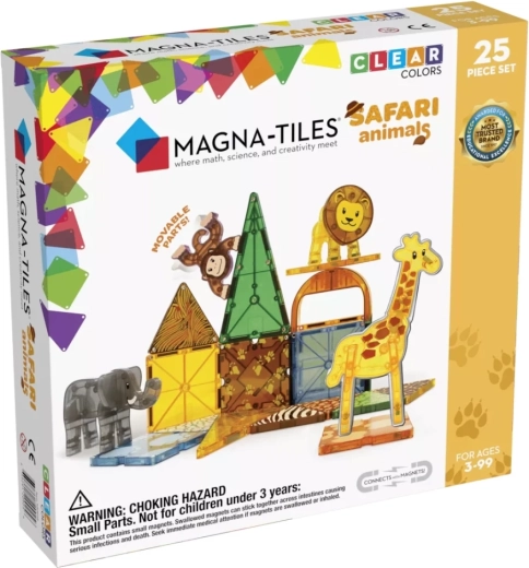Magna-Tiles animali safari set di costruzioni magnetico 25 pezzi