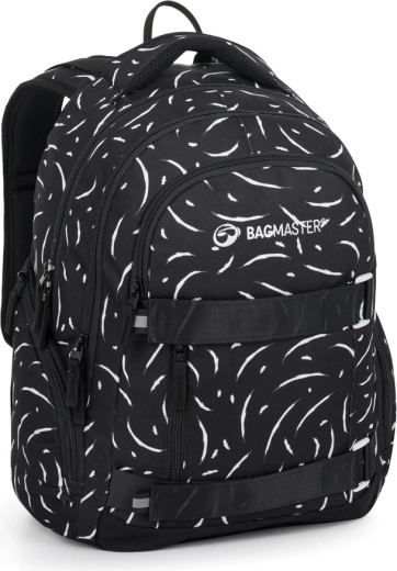 Bagmaster Nomad 25 zaino per studenti nero-bianco