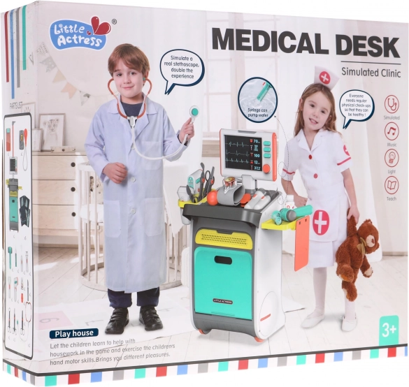 Carrello medico per bambini con funzioni interattive e oltre 20 accessori