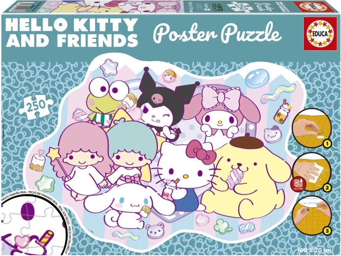Puzzle poster Educa Hello Kitty e amici 250 pezzi