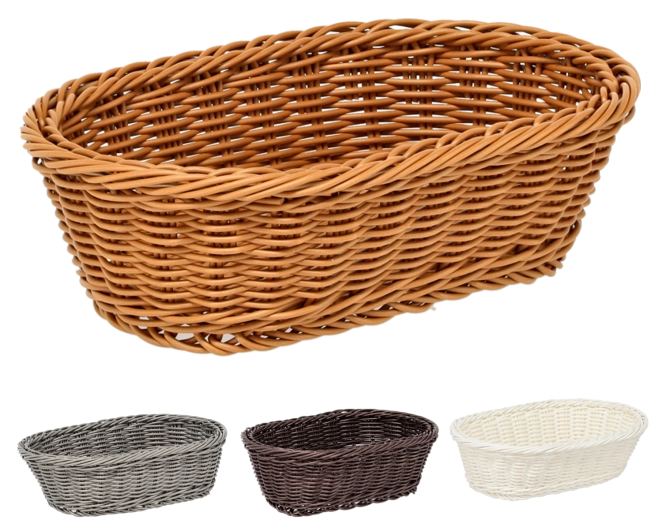 Cestino ovale in plastica 24 × 16 × 7 cm