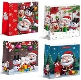 Sacchetto regalo natalizio taglia L - 1 pezzo