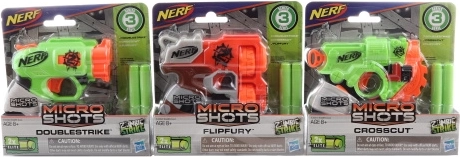 Nerf MicroShots Zombie Strike FlipFury pistola per dardi in schiuma