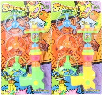 Pistola a batterie con eliche volanti e trottola