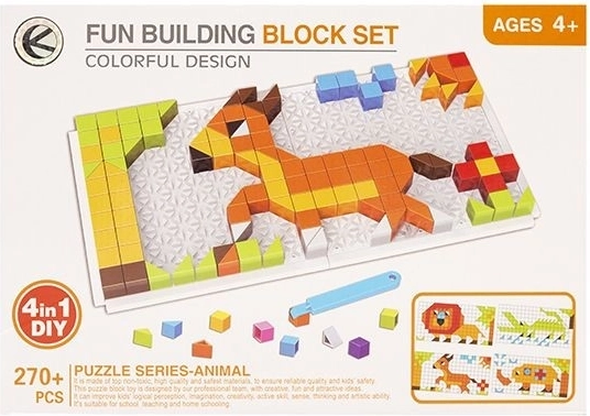 Puzzle per bambini 4 in 1 animali 270 pezzi
