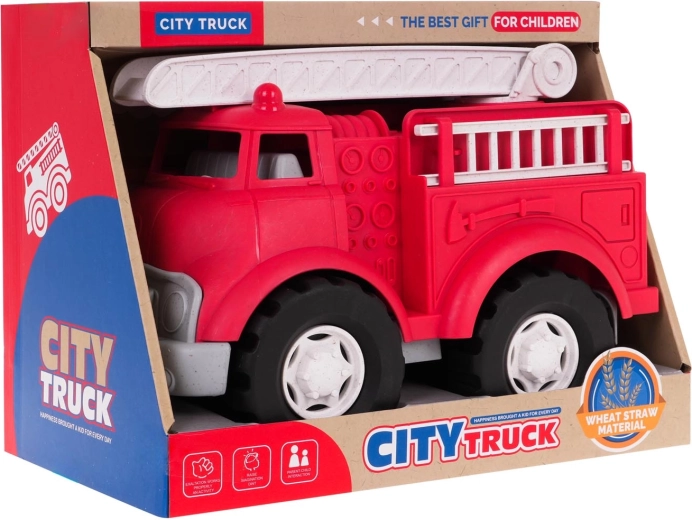 Camion dei pompieri eco in bioplastica con scala girevole