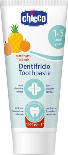 Chicco dentifricio per bambini mix di frutta con fluoro 50 ml (1–5 anni)