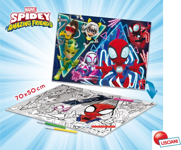 Puzzle da pavimento fronte-retro Spidey da 35 pezzi