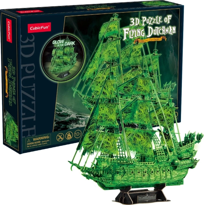 CubicFun puzzle 3D veliero Olandese Volante luminoso al buio