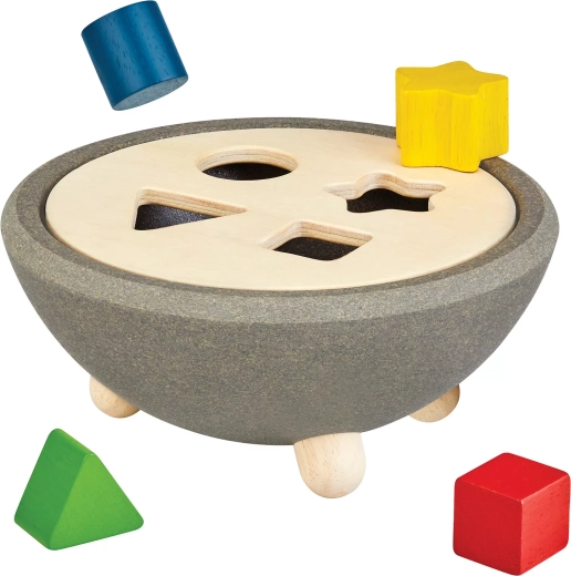 PlanToys incastro in legno – ordinamento delle forme (forme avanzate)