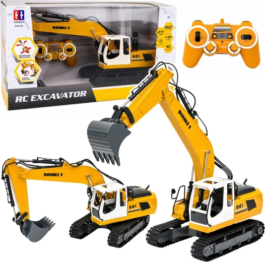 Escavatore cingolato radiocomandato RC 1:16 con luci e suoni - 1 pezzo