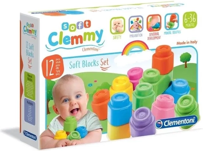 Clementoni Soft Clemmy set di 12 morbidi cubi