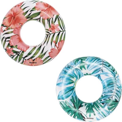 Bestway ciambella gonfiabile con motivo tropicale 119 cm – Blu
