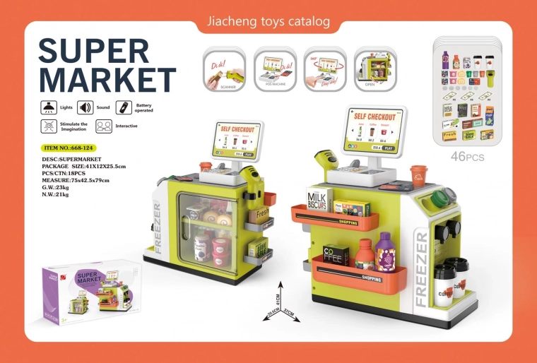 mini supermercato con accessori