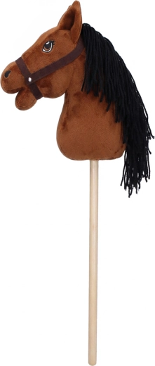 Cavallino su bastone (hobby horse) marrone 68 cm