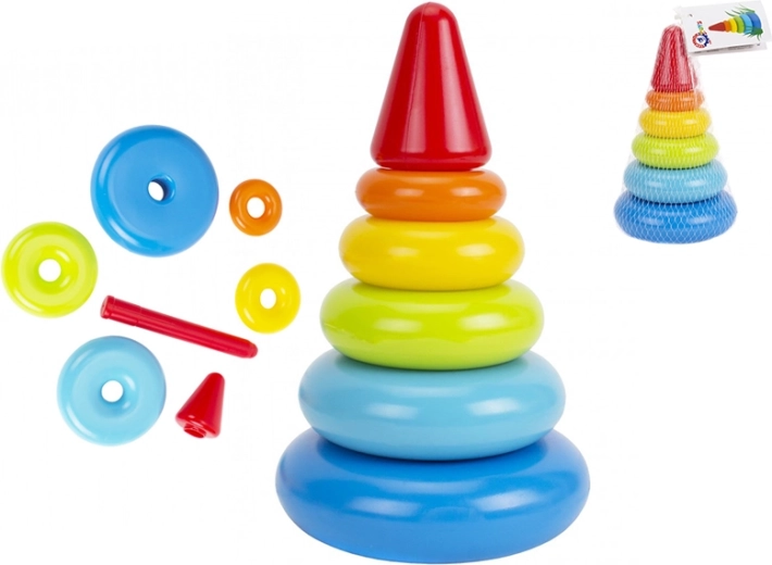 Piramide con anelli 20 cm per bambini da 12 mesi