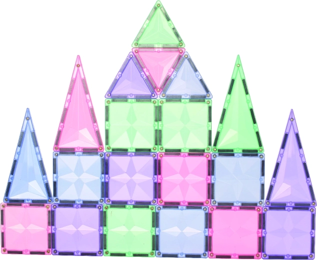 Cleverclixx costruzione magnetica Geo pack pastel 45 pezzi
